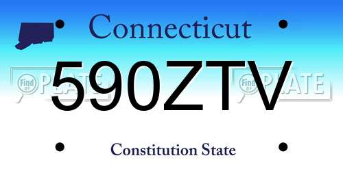 590ZTV Connecticut License Plate