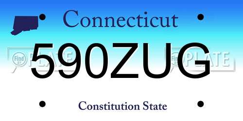 590ZUG Connecticut License Plate
