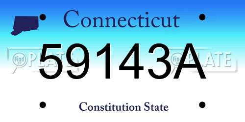 59143A Connecticut License Plate