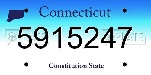 5915247 Connecticut License Plate