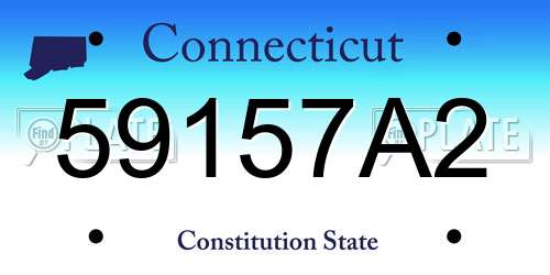 59157A2 Connecticut License Plate