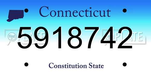 5918742 Connecticut License Plate