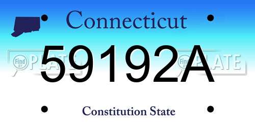 59192A Connecticut License Plate