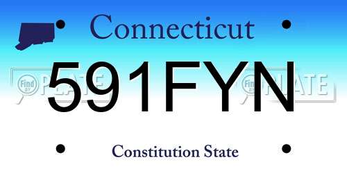 591FYN Connecticut License Plate