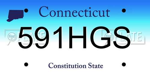 591HGS Connecticut License Plate