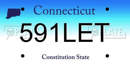 591LET Connecticut License Plate