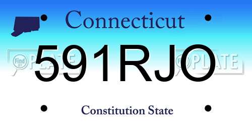 591RJO Connecticut License Plate