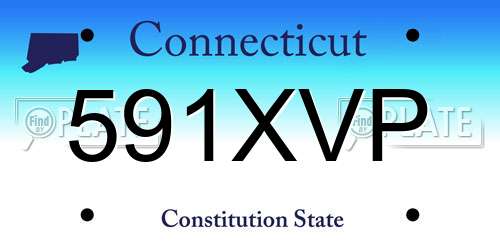 591XVP Connecticut License Plate