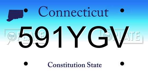 591YGV Connecticut License Plate