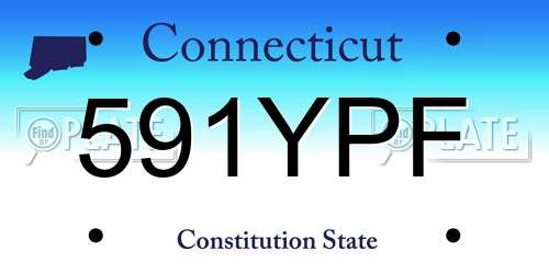 591YPF Connecticut License Plate