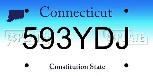593YDJ Connecticut License Plate