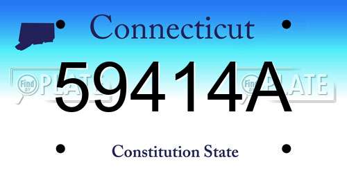 59414A Connecticut License Plate
