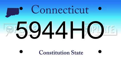 5944HO Connecticut License Plate