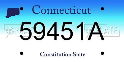 59451A Connecticut License Plate