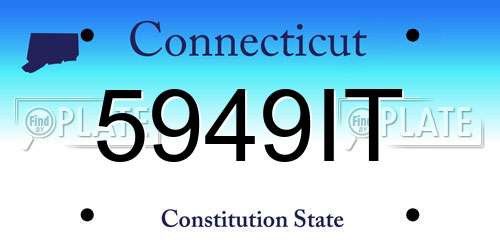 5949IT Connecticut License Plate