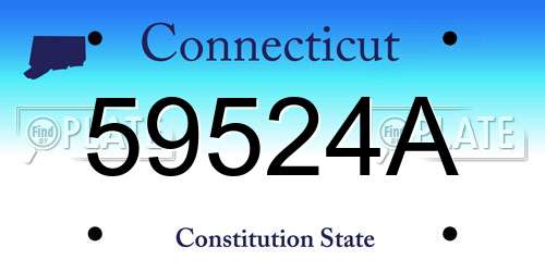 59524A Connecticut License Plate