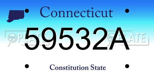 59532A Connecticut License Plate