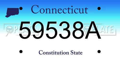 59538A Connecticut License Plate