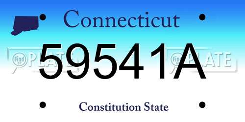 59541A Connecticut License Plate