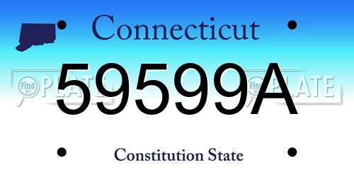 59599A Connecticut License Plate