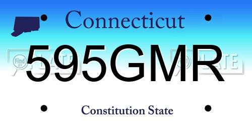 595GMR Connecticut License Plate