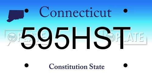 595HST Connecticut License Plate