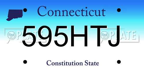 595HTJ Connecticut License Plate
