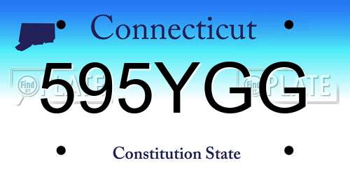 595YGG Connecticut License Plate