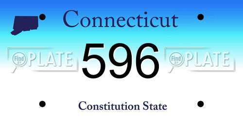596 Connecticut License Plate