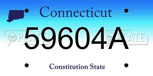 59604A Connecticut License Plate
