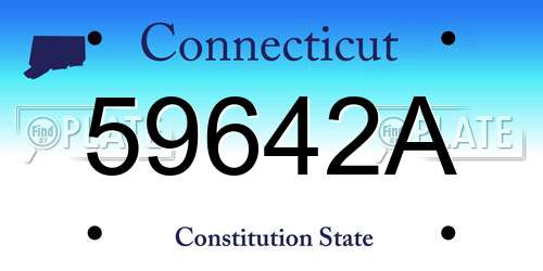 59642A Connecticut License Plate