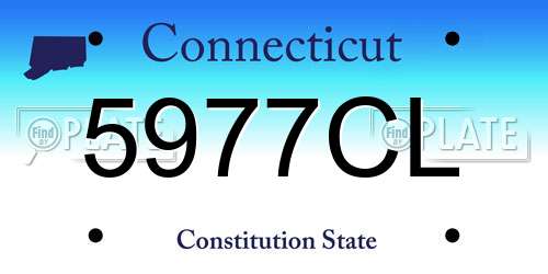 5977CL Connecticut License Plate
