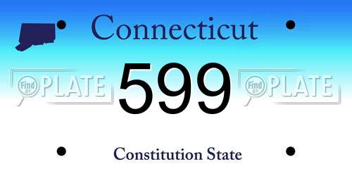599 Connecticut License Plate