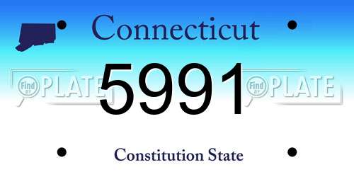5991 Connecticut License Plate