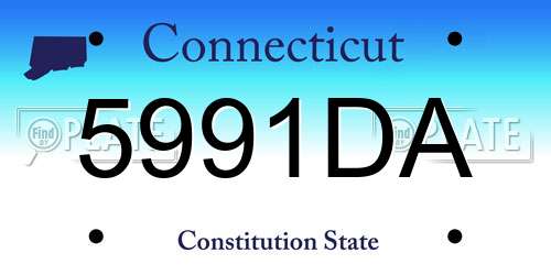 5991DA Connecticut License Plate