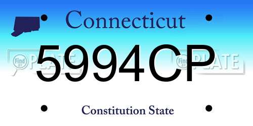 5994CP Connecticut License Plate