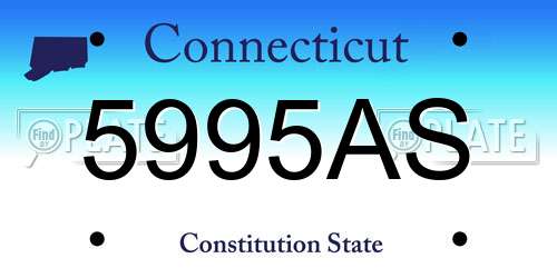 5995AS Connecticut License Plate