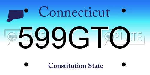 599GTO Connecticut License Plate