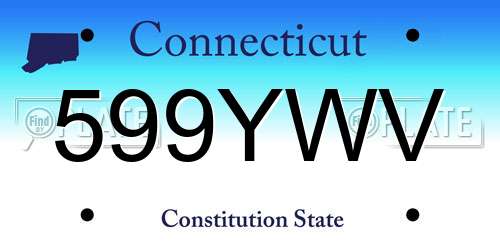 599YWV Connecticut License Plate