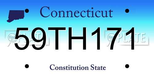 59TH171 Connecticut License Plate