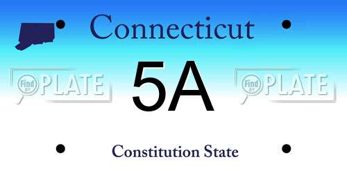 5A Connecticut License Plate