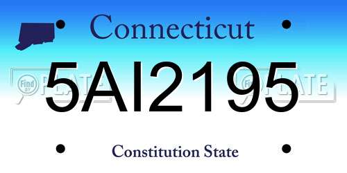 5AI2195 Connecticut License Plate