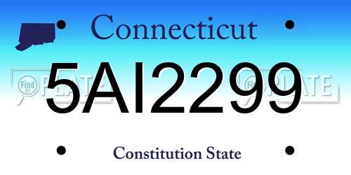 5AI2299 Connecticut License Plate