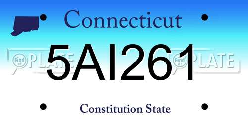 5AI261 Connecticut License Plate