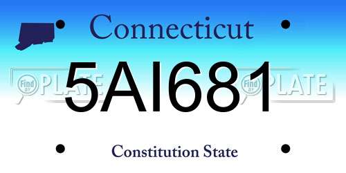 5AI681 Connecticut License Plate