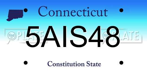 5AIS48 Connecticut License Plate