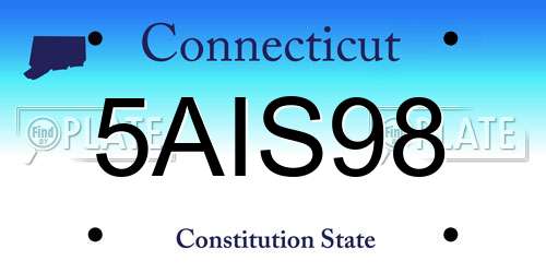 5AIS98 Connecticut License Plate