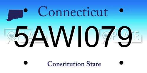5AWI079 Connecticut License Plate