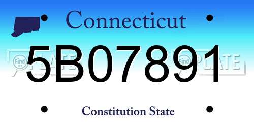 5B07891 Connecticut License Plate