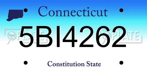5BI4262 Connecticut License Plate